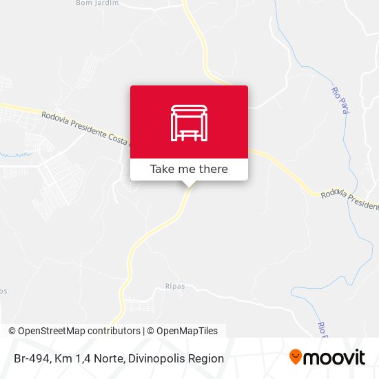 Br-494, Km 1,4 Norte map