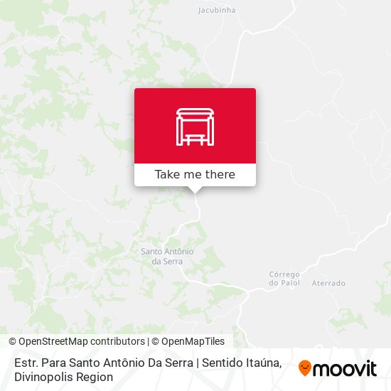 Estr. Para Santo Antônio Da Serra | Sentido Itaúna map