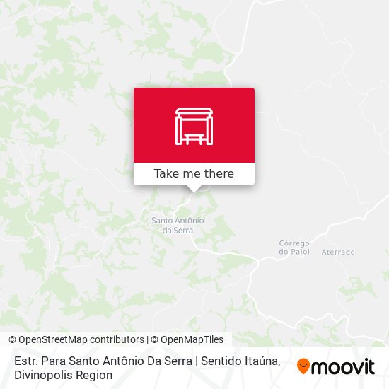 Estr. Para Santo Antônio Da Serra | Sentido Itaúna map