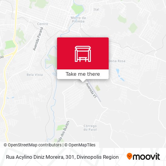 Mapa Rua Acylino Diniz Moreira, 301