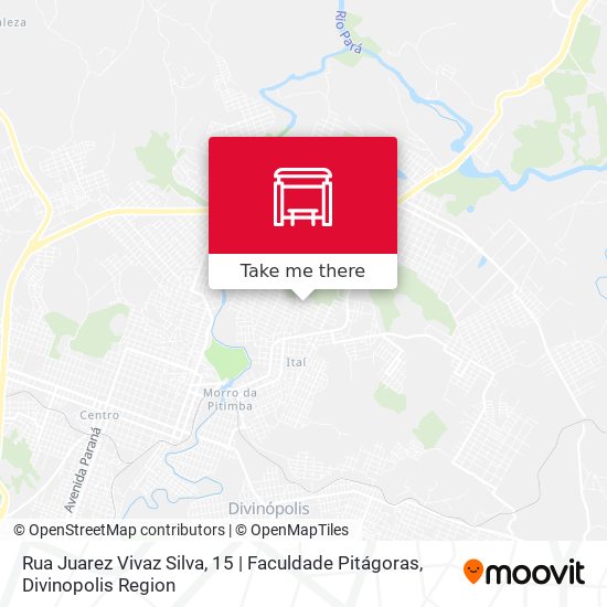 Mapa Rua Juarez Vivaz Silva, 15 | Faculdade Pitágoras
