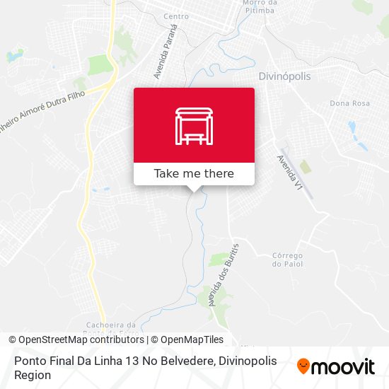 Ponto Final Da Linha 13 No Belvedere map
