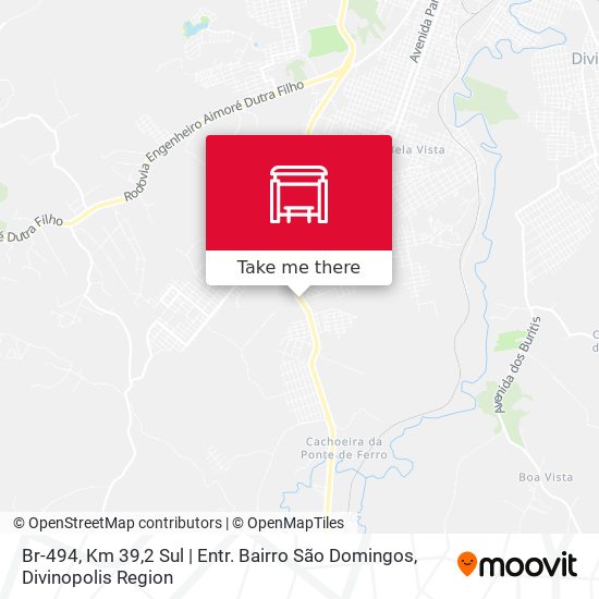 Mapa Br-494, Km 39,2 Sul | Entr. Bairro São Domingos