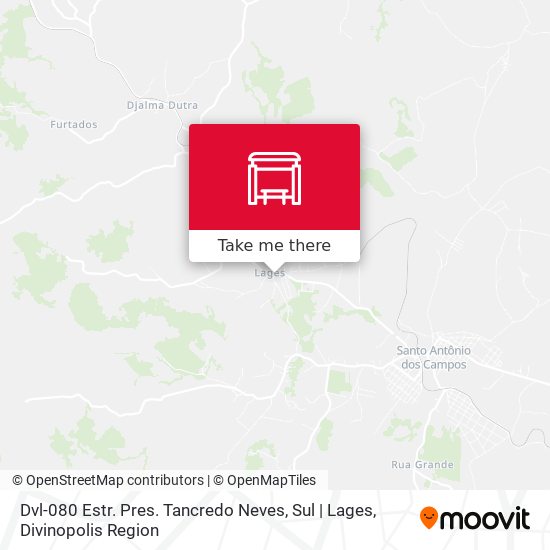 Dvl-080 Estr. Pres. Tancredo Neves, Sul | Lages map