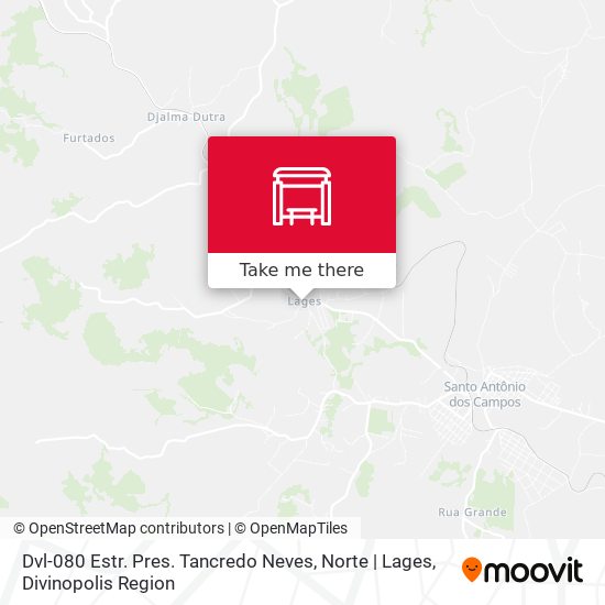 Dvl-080 Estr. Pres. Tancredo Neves, Norte | Lages map