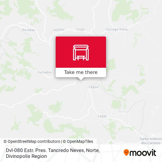 Dvl-080 Estr. Pres. Tancredo Neves, Norte map