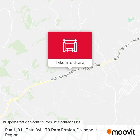 Mapa Rua 1, 91 | Entr. Dvl-170 Para Ermida