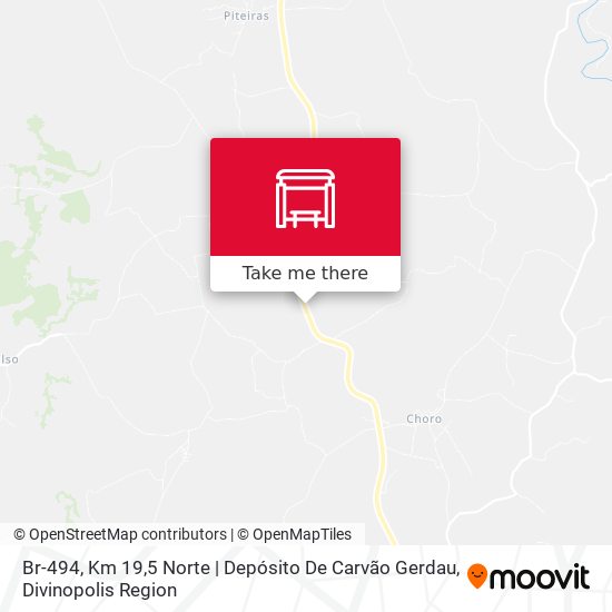 Mapa Br-494, Km 19,5 Norte | Depósito De Carvão Gerdau