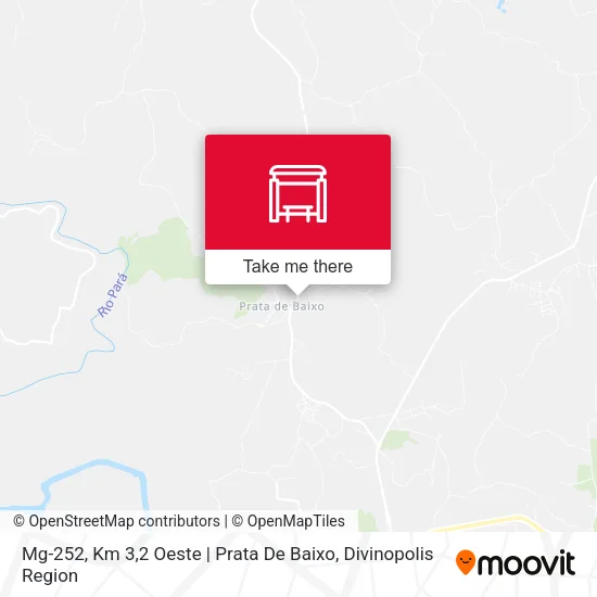 Mg-252, Km 3,2 Oeste | Prata De Baixo map