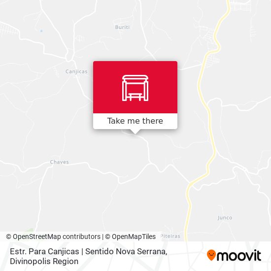 Estr. Para Canjicas | Sentido Nova Serrana map