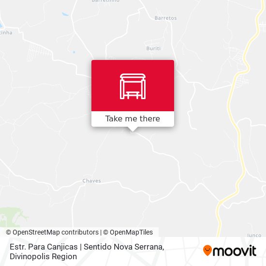 Estr. Para Canjicas | Sentido Nova Serrana map