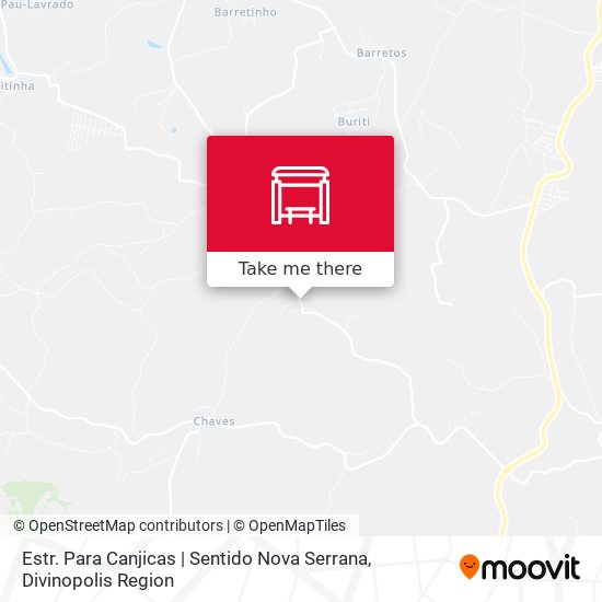 Estr. Para Canjicas | Sentido Nova Serrana map