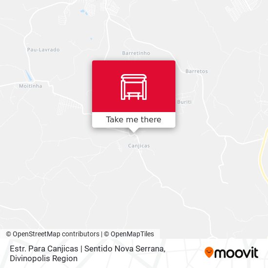 Estr. Para Canjicas | Sentido Nova Serrana map
