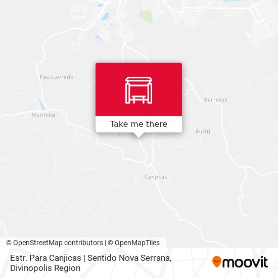 Estr. Para Canjicas | Sentido Nova Serrana map