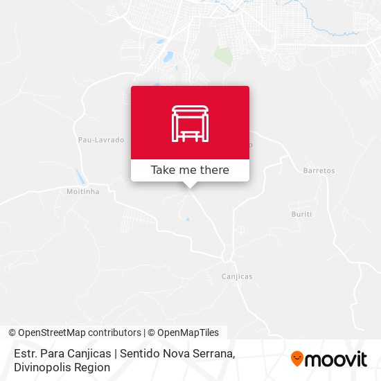 Estr. Para Canjicas | Sentido Nova Serrana map