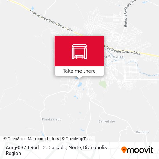Amg-0370 Rod. Do Calçado, Norte map