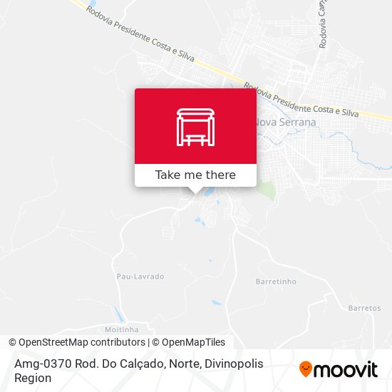 Amg-0370 Rod. Do Calçado, Norte map