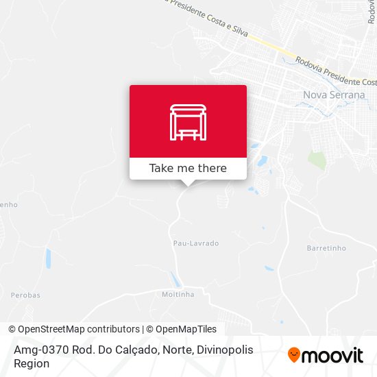 Amg-0370 Rod. Do Calçado, Norte map