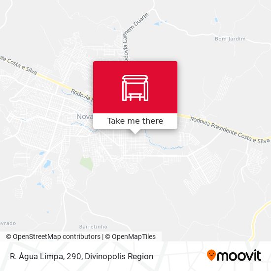 R. Água Limpa, 290 map