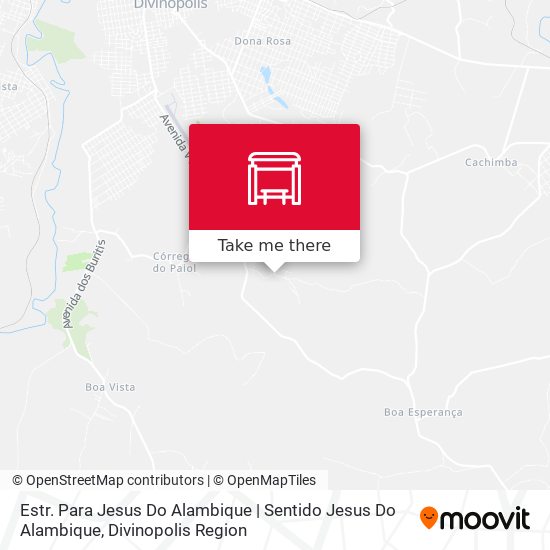 Estr. Para Jesus Do Alambique | Sentido Jesus Do Alambique map