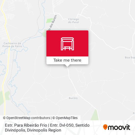 Estr. Para Ribeirão Frio | Entr. Dvl-050, Sentido Divinópolis map