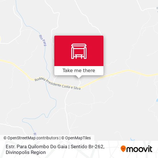 Estr. Para Quilombo Do Gaia | Sentido Br-262 map