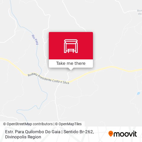 Estr. Para Quilombo Do Gaia | Sentido Br-262 map
