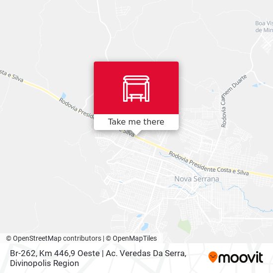 Mapa Br-262, Km 446,9 Oeste | Ac. Veredas Da Serra