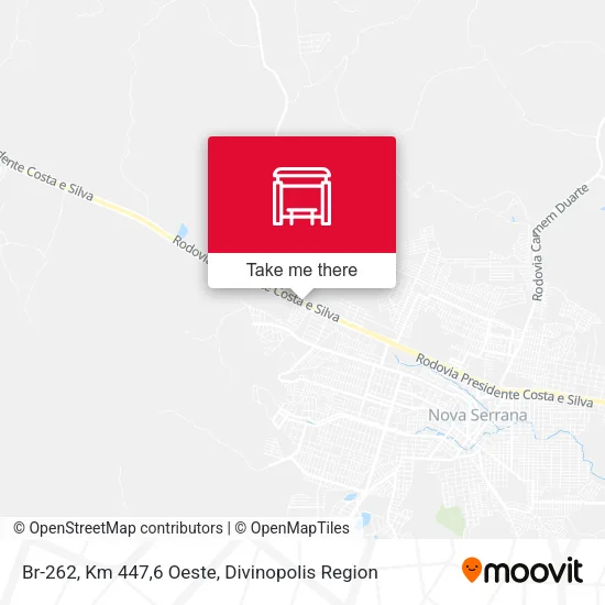Br-262, Km 447,6 Oeste map
