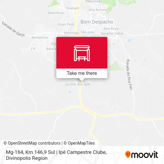 Mg-164, Km 146,9 Sul | Ipê Campestre Clube map