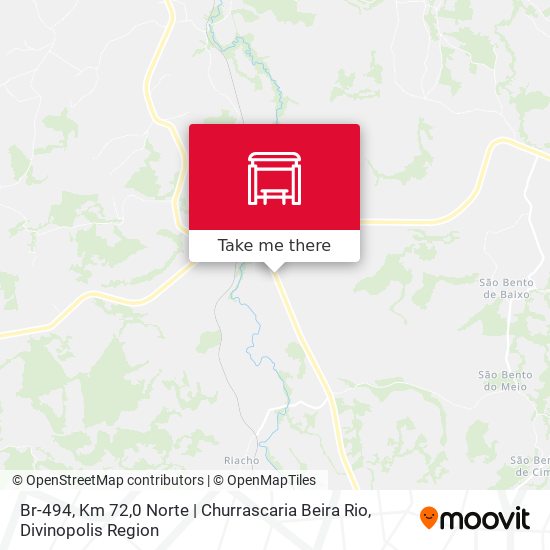 Mapa Br-494, Km 72,0 Norte | Churrascaria Beira Rio