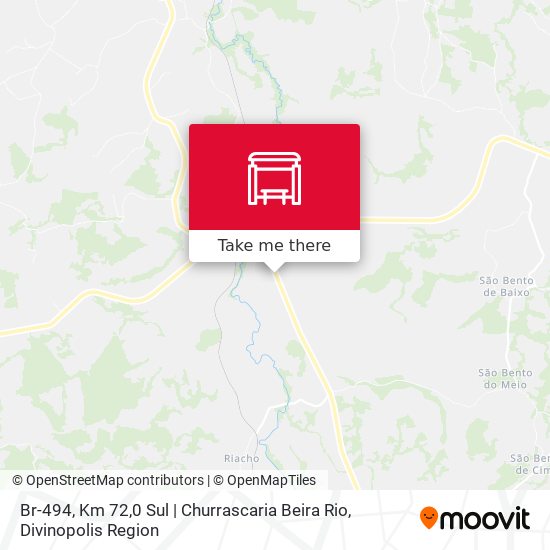 Mapa Br-494, Km 72,0 Sul | Churrascaria Beira Rio