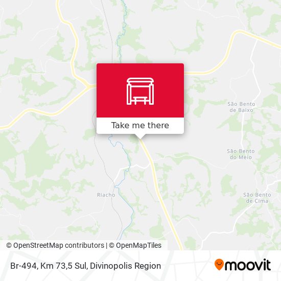 Br-494, Km 73,5 Sul map