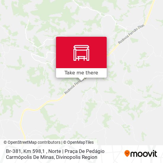 Br-381, Km 598,1 , Norte | Praça De Pedágio Carmópolis De Minas map