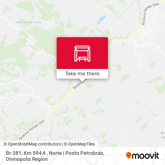 Mapa Br-381, Km 594,4 , Norte | Posto Petrobrás