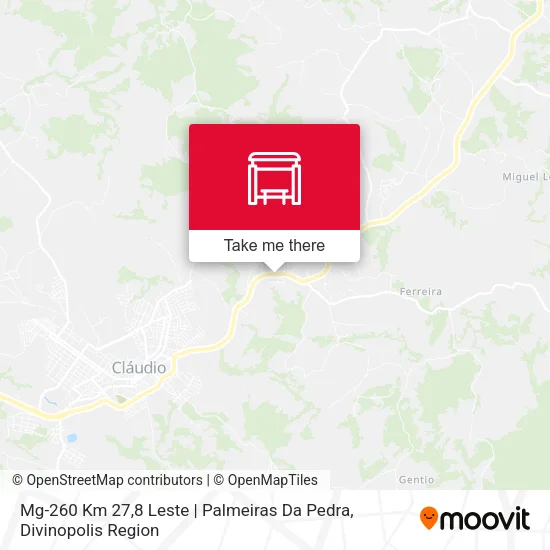 Mg-260 Km 27,8 Leste | Palmeiras Da Pedra map