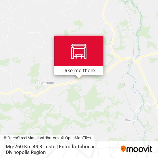 Mg-260 Km 49,8 Leste | Entrada Tabocas map