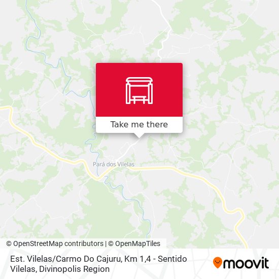 Est. Vilelas / Carmo Do Cajuru, Km 1,4 - Sentido Vilelas map