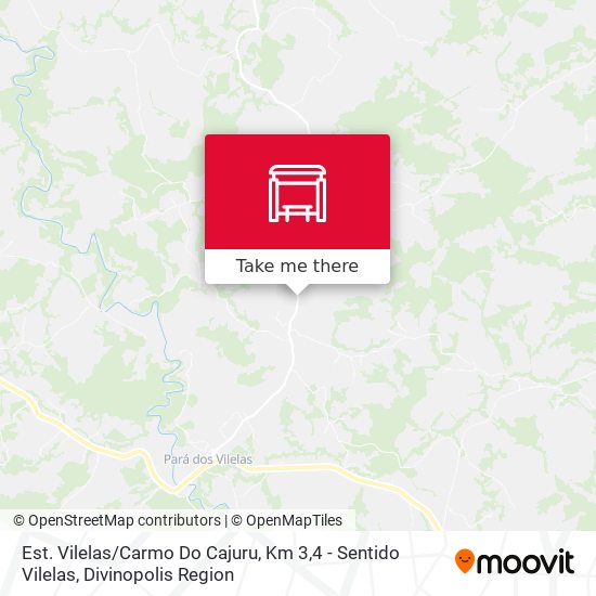Est. Vilelas / Carmo Do Cajuru, Km 3,4 - Sentido Vilelas map