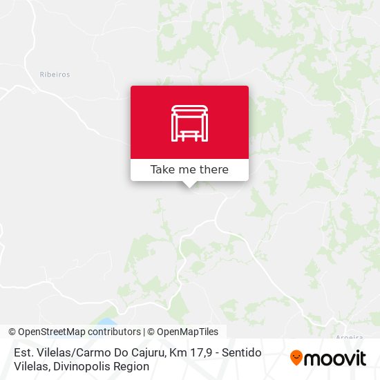 Est. Vilelas / Carmo Do Cajuru, Km 17,9 - Sentido Vilelas map