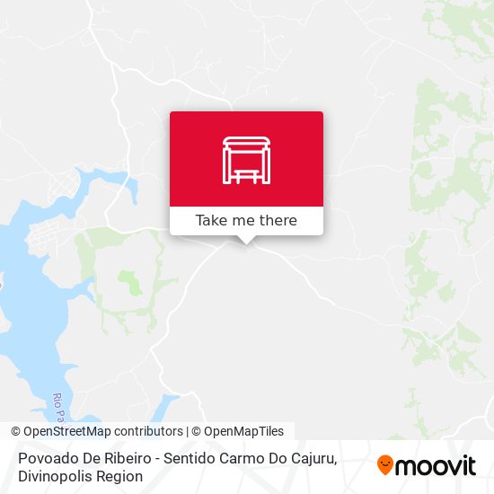 Mapa Povoado De Ribeiro - Sentido Carmo Do Cajuru