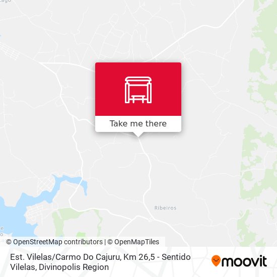 Est. Vilelas / Carmo Do Cajuru, Km 26,5 - Sentido Vilelas map