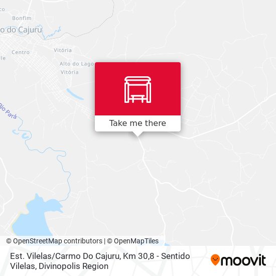 Est. Vilelas / Carmo Do Cajuru, Km 30,8 - Sentido Vilelas map