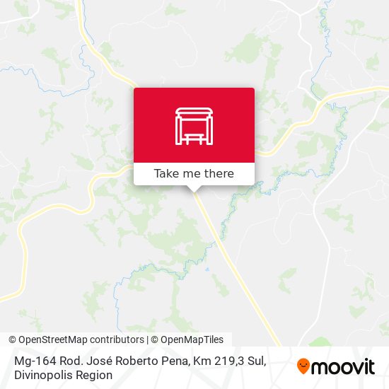 Mg-164 Rod. José Roberto Pena, Km 219,3 Sul map