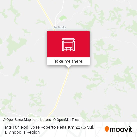 Mg-164 Rod. José Roberto Pena, Km 227,6 Sul map