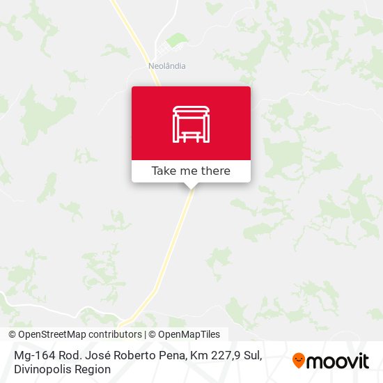 Mg-164 Rod. José Roberto Pena, Km 227,9 Sul map