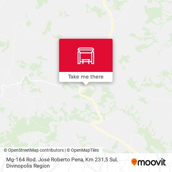Mg-164 Rod. José Roberto Pena, Km 231,5 Sul map