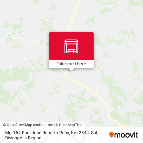 Mg-164 Rod. José Roberto Pena, Km 234,4 Sul map