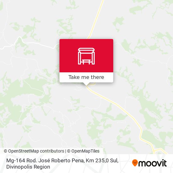 Mg-164 Rod. José Roberto Pena, Km 235,0 Sul map