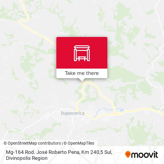 Mg-164 Rod. José Roberto Pena, Km 240,5 Sul map